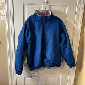 Cabela’s Women Jacket Blue Sherpa Fleece Lined Quilted Full Zip